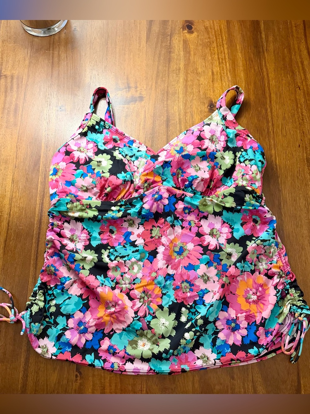 Women’s Floral Tankini Top - Pink Multi